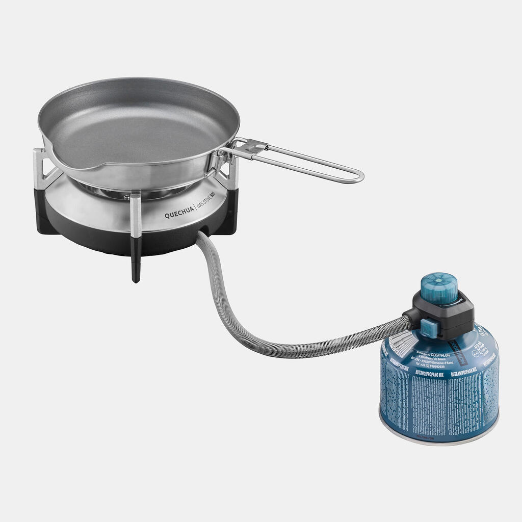 Free-standing gas camping stove 500 with built-in piezoelectric pressure sensor